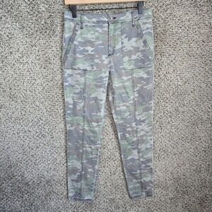 Knox Rose Pants Womens 10 Camo Print Utility Style Straight Leg Casual Zip